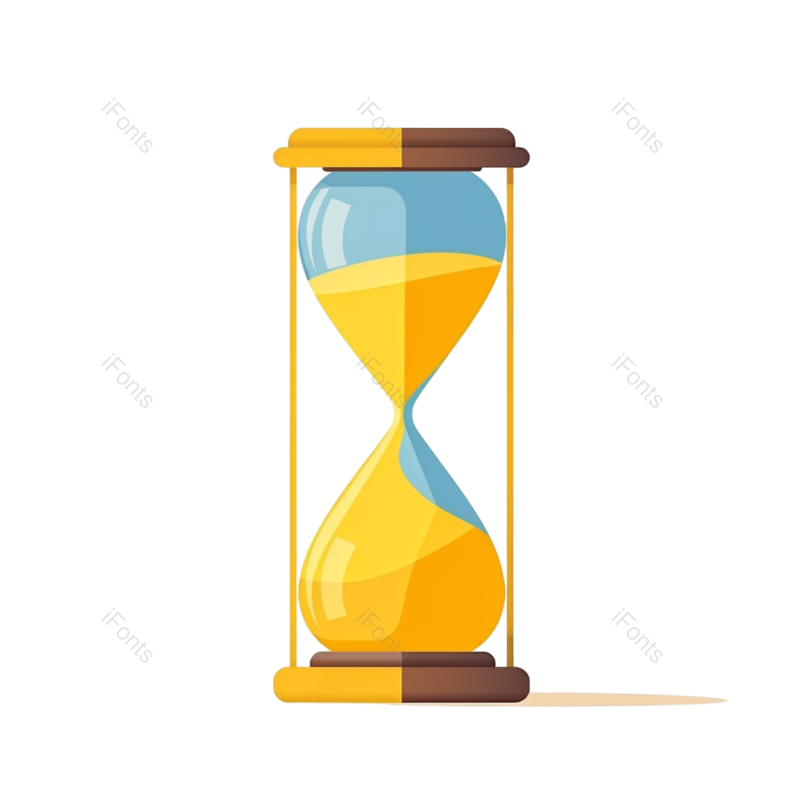 科技图片,扁平化设计元素,沙漏PNG,符号免抠素材